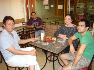 Osvaldo, Marcelo, Bia e Alexandre.