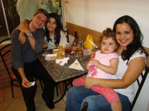 Duda, Bruna, Ana Cláudia e a Luíza.