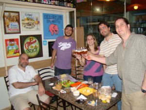 O brinde com a cerveja de trigo!