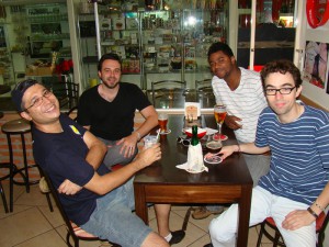 Marcelo com Fábio, Renato e Vítor.