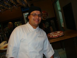 O chef e o bolo que a Cirlei fez!