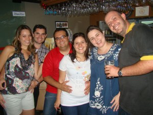 Juliana, com o Gustavo; Lidi, com o Rodrigo; e Fernanda, com o Jonas.