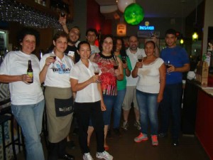 A equipe Biergarten: Conceição, Rose, Marcelo, Cirlei, Tiago, Gabi, Yara, Gustavo, Joana e Philippe.